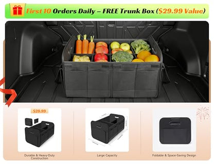 Cargo Trunk Mat with Backrest Mats for Hyundai Santa Fe 2024 2025 2026,All Weather Protection TPE Heavy Duty Cargo Liner Santa Fe Accessories,Black - size: Hyundai Santa Fe 2024-2026