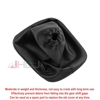 AJHLJ® Car Shift Gear Stick Handbrake Cover Manual Shift Boot Black Leather Boot Cover Case for to-yo-ta Co-Rolla 2007 2008 2009 2010 2012 2013 (Gearbox Shift dust Cover) - color: Gearbox shift dust cover