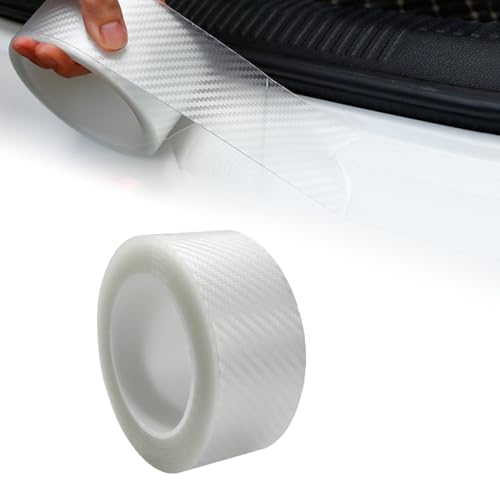 Car Door Edge Guards Door Sill Protector, 2In x 32.8Ft Door Entry Carbon Fiber Vinyl Wrap Film, Anti-Collision Bumper Guard Door Sill Scratch-Resistant Tape for Vehicle - color: 2.0 in × 32.8 ft