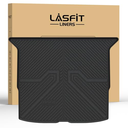 LASFIT Cargo Mat for Honda Passport 2025 2024 2023 2022 2021 2020 2019, All Weather Custom Fit TPE Trunk Mat Trunk Tray Cargo Tray, Black