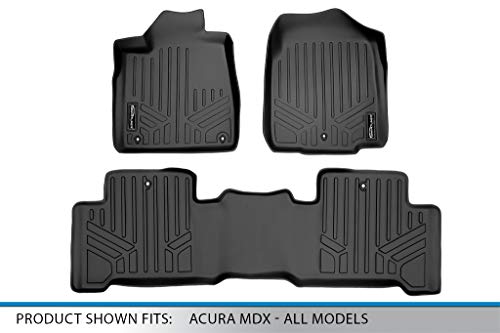 SMARTLINER Custom Fit Floor Mats 2 Row Liner Set for 2007-2013 Acura MDX - color: Acura MDX 2007 - 2013
