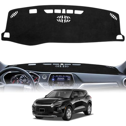 Dash Cover Mat Compatible with Chevy Blazer 2019 2020 2021 2022 2023 2024 2025 (Not fits for EV)Car Interior Dashboard Cover Mat Nonslip Dashmat Sunshade Glare UV Rays Protector Accessories Custom Fit - size: Compatible with Blazer 2019-2025