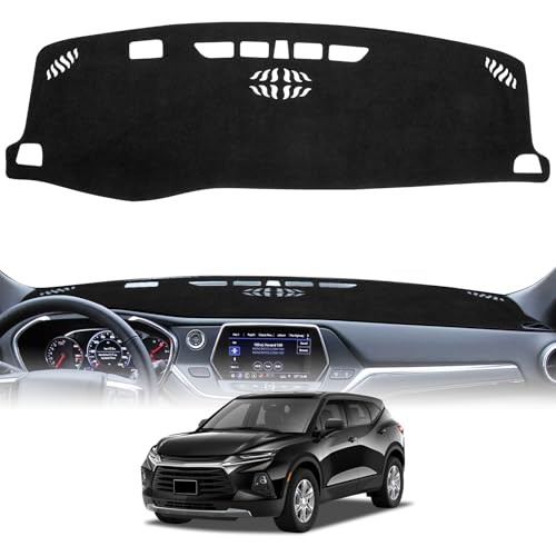 Dash Cover Mat Compatible with Chevy Blazer 2019 2020 2021 2022 2023 2024 2025 (Not fits for EV)Car Interior Dashboard Cover Mat Nonslip Dashmat Sunshade Glare UV Rays Protector Accessories Custom Fit - size: Compatible with Blazer 2019-2025