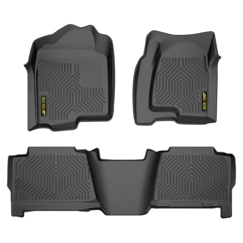 PIT66 Floor Mats Cargo Liners Compatible with 1999-2006 Chevy Silverado/Sierra GMC 1500 | Crew Cab (Heavy Duty) TPE Truck Accessories Cargo Liners All Weather Protection - size: Fit Silverado/Sierra 1500 Crew 99-06 | 3PCS