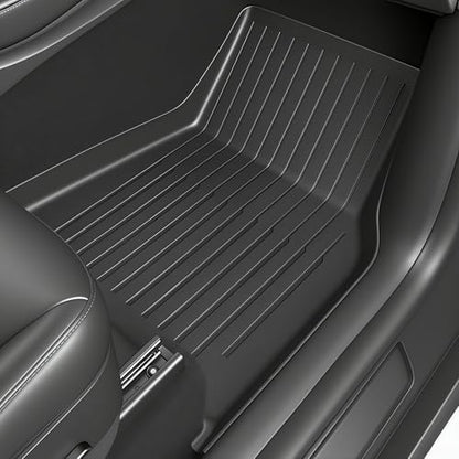 SUPER LINER 2021-2023 Tesla Model 3 Floor Mats | 6-Piece Set Extra-Thick TPE All-Weather Floor & Cargo Liners | Pet & Child-Friendly Custom Fit Interior Accessories - size: 2021-2023 Tesla Model 3 (6-Piece Set)