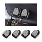 4 PCS Bling Car Mini Hooks, Cute Rhinestone Adhesive Back Seat Auto Hangers, Multifunctional Crystal Hanging Storage Hook for Vehicle Dashboard Wall Hat Coat Towel Key (White) - color: White