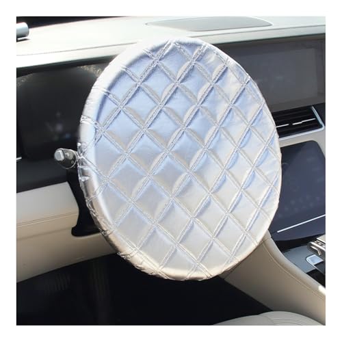 Car Steering Wheel Cover Sun Shade,Aluminum Film Car Wheel Cover for Thermal Insulation & Cooling,3-Layer Thickened Steeringwheel Covers Fits 15.75" Diameter Cars Steering Wheels (Aluminum Foil) - color: Aluminum Foil