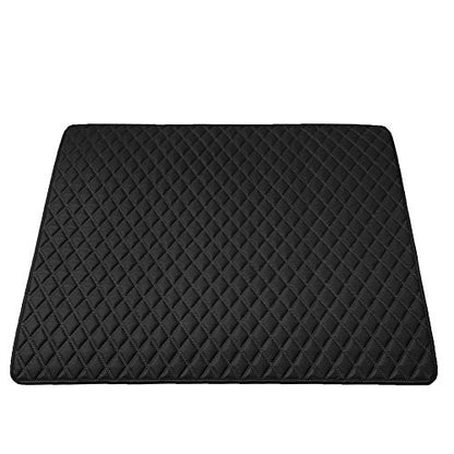 FH Group Deluxe Faux Leather Diamond Pattern Cargo Liner 32" INCHES - Universal Fir for Cars, Trucks, & SUVs (Black) F16501 - color: Black, size: 40 x 32 Inches