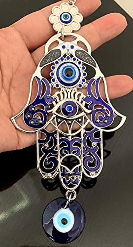 Betterdecor Blue Evil Eye Hamsa Hand Wall Hanging for Home Office Car Decor-023