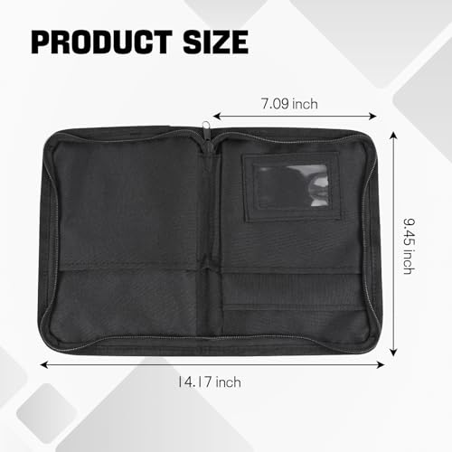 Hovom Car Glove Box Compartment Organizer, Car Registration and Insurance Holder, Owners Manual Case & Document Holder for Cars, Multi-Pocket Vehicle Paperwork Storage Pouch, Glove Box Storage Bag