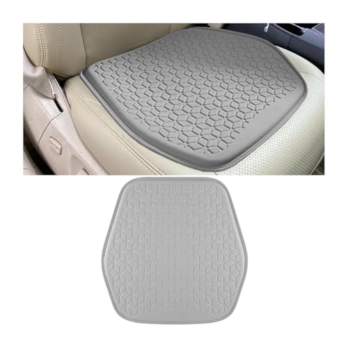 Gel Car Seat Cushion, Soft Cooling Honeycomb Non-Slip Vehicle Seat Bottom Mat for Long Sitting, Breathable Automotive Interior Chair Pad to Reduce Sweat, Universal for Truck SUV RV (Gray) - color: Gray