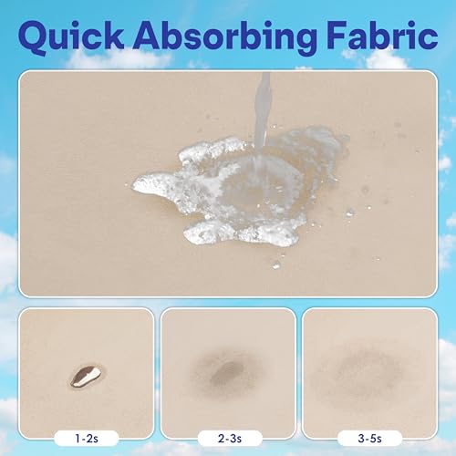 2 Pack Car Seat Towel Covers, Sweat Protector for Front Seats, Premium Thickened Microfiber with Elastic Strap, Breathable & Quick Dry, Machine Washable Cover for Gym Running Beach Universal Fit Beige - color: Beige