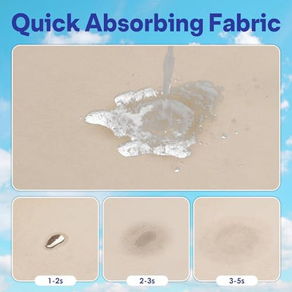 2 Pack Car Seat Towel Covers, Sweat Protector for Front Seats, Premium Thickened Microfiber with Elastic Strap, Breathable & Quick Dry, Machine Washable Cover for Gym Running Beach Universal Fit Beige - color: Beige