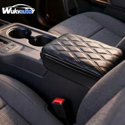 Center Console Cover for 2024-2026 Toyota Tacoma Center Consolce Cover 2025-2026 Toyota 4Runner Armrest Cover Cushion Pad for Toyota Tacoma Accessories PU Leather