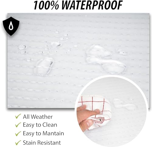 ZONETECH All Weather Full Rubber Clear Car Interior Floor Mats – 4-Piece Set Clear Heavy Duty Car Interior Floor Mats (2 Pack) - size: 2 PACK