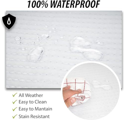 ZONETECH All Weather Full Rubber Clear Car Interior Floor Mats – 4-Piece Set Clear Heavy Duty Car Interior Floor Mats (2 Pack) - size: 2 PACK