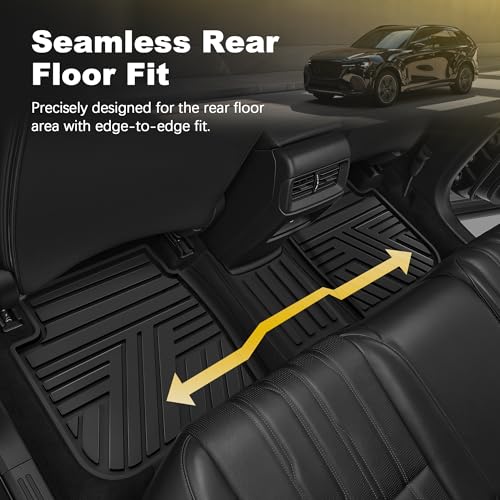 All Weather Floor Mats Custom Fit for Mazda CX-5 2017-2025 Waterproof Heavy Duty Anti-Slip Car Mats, 1st & 2nd Row Full Black - color: Black