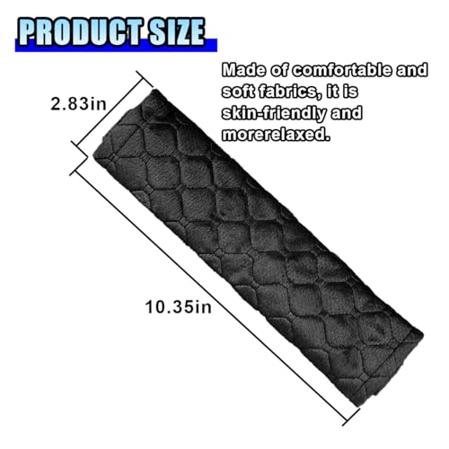5PCS Car Seat Belt Pads Cover - Soft Comfort Seatbelt Covers Protect Your Neck and Shoulders - Auto Seat Belt Shoulder Strap Cover Protector Pads - Shoulder Cushion Harness Pad for Car/Bag (Black) - color: Black