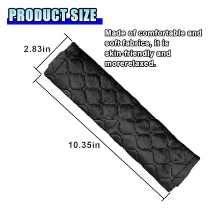 5PCS Car Seat Belt Pads Cover - Soft Comfort Seatbelt Covers Protect Your Neck and Shoulders - Auto Seat Belt Shoulder Strap Cover Protector Pads - Shoulder Cushion Harness Pad for Car/Bag (Black) - color: Black