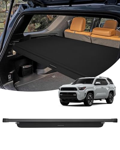 Powerty Cargo Cover for 2025 2026 Toyota 4Runner, Retractable Trunk Cover Trunk Shielding Shade for 2025 2026 4Runner Accessories Cargo Luggage Cover - size: 2025-2026 | Toyota 4Runner