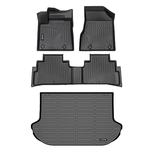 Floor Mats & Cargo Liner for Nissan Murano 2024 2023 2022 2021 2020 2019 2018 2017.5 All Weather Protection TPE Heavy Duty Non-Slip Automotive Floor Liners Set Accessories, Black - style: 5) For Murano 2017.5-2024 Set