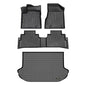 Floor Mats & Cargo Liner for Nissan Murano 2024 2023 2022 2021 2020 2019 2018 2017.5 All Weather Protection TPE Heavy Duty Non-Slip Automotive Floor Liners Set Accessories, Black - style: 5) For Murano 2017.5-2024 Set