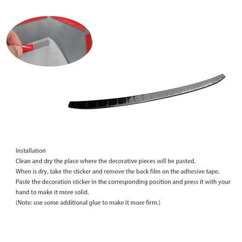 Black Rear Trunk Door Sill Guard Cover Compatible with Honda New Pilot 2023~2026 Rear Bumper Protector Guard Scuff Plate Stainless Steels Outside - size: Outside