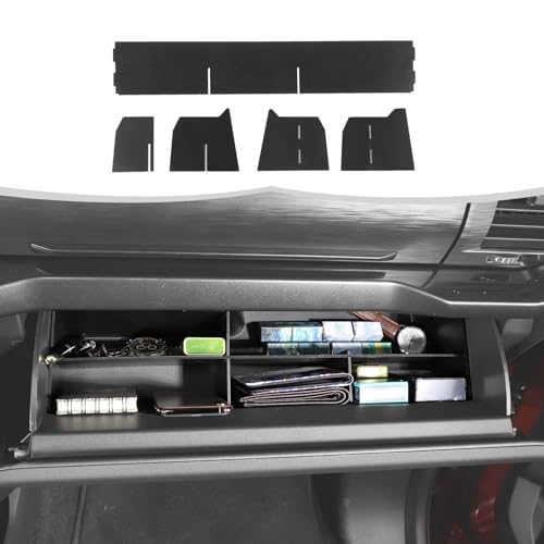 Glove Box Organizer Compatible with 2021 2022 2023 2024 2025 2026+ F150 & 2023-2026+ F250-F550 & 2022-2024 Ford Expedition, Glove Box Dividers, Interior Accessories