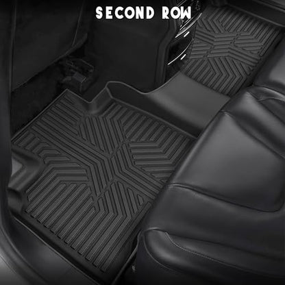 KARPAL Floor Mats for 2015-2024 2025 2026 Ford Edge, Custom Fit TPE All Weather Ford Edge Accessories 1st & 2nd Row Floor Liner & Trunk Mat - style: 2015-2026 | For Ford Edge | 1st & 2nd Row & Cargo