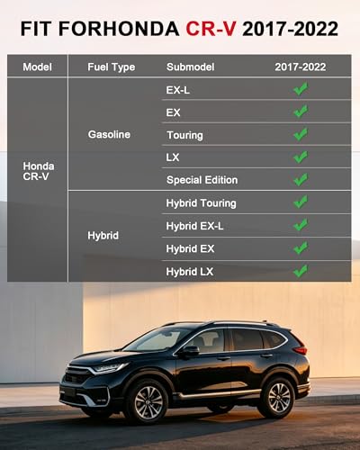 All Weather Floor Mats Fit for 2017-2022 Honda CR-V All Models (Include Hybrid) - Custom Fit TPE Floor Liners Accessories for Honda CRV 1st and 2nd Row Full Set Car Mats - size: 2017-2022 CRV Floor Mats (Include Hybrid)