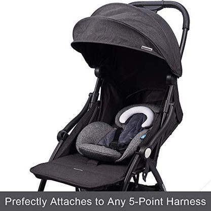 COOLBEBE New 2-in-1 Babybody Cushion for Baby Newborn Infants - Extra Soft Stroller Cushion Pads Car Seat Insert, Perfect for Carseats, Strollers, Swings, Grey - color: Grey