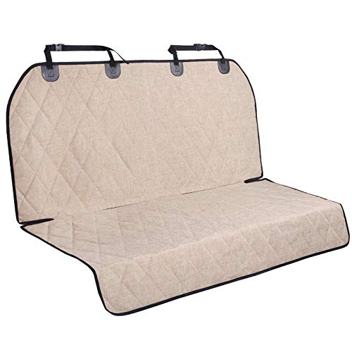 VIVAGLORY Dog Seat Cover Quickcover Seat Protector for Dog, Backseat Cover for Car SUV & Truck, Back Rear Backseat Bench Protector, Large, Heather Khaki - color: Heather Khaki, size: Large (width 56")