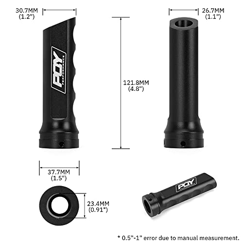 Aluminum Handbrake Cover Hand Brake Sleeve Handle Protector Universal Black - color: black