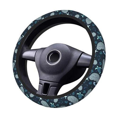 Manatees Steering Wheel Cover Anti-Slip,Sweat Absorption Universal 15 inch Steering Wheel Covers Cute car Accessories for Men Women - color: 13
