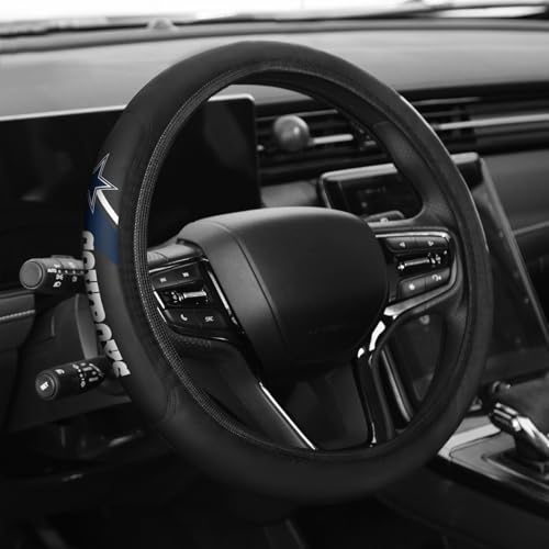 Sports Leather Steering Wheel Cover Car Accessories, Universal Size fit 14-15 Inch All Vehicle Steering Wheel Cover - color: N-Z