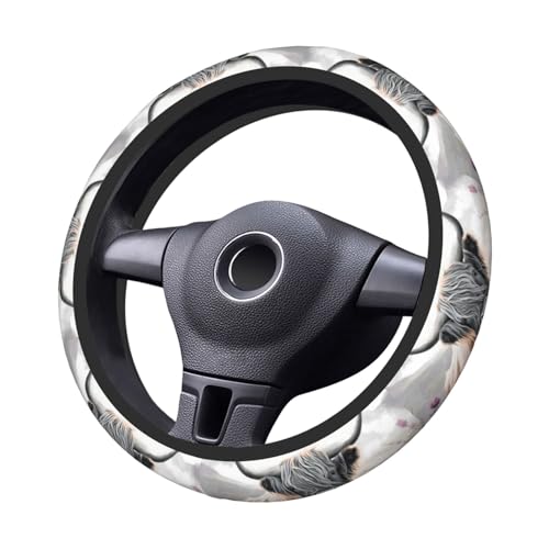 Highland-Cow Universal Steering Wheel Covers, Cute Car Accessories for Women Girls Car Truck - color: Highland-Cow