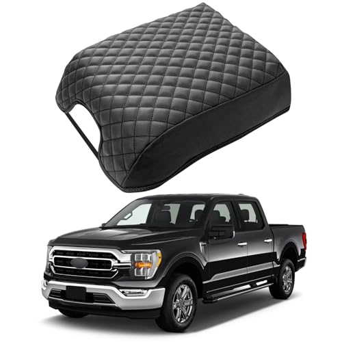 Center Console Armrest Cover for Ford F150 2021 2022 2023 2024 2025 Fully Covered Anti-Scratch Protector Interior Accessories(Only for Bucket Seat Console) - size: Compatible with F150 2021-2025