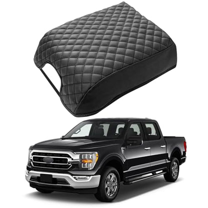 Center Console Armrest Cover for Ford F150 2021 2022 2023 2024 2025 Fully Covered Anti-Scratch Protector Interior Accessories(Only for Bucket Seat Console) - size: Compatible with F150 2021-2025