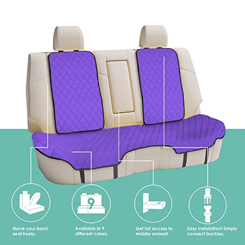 FH Group Car Seat Cover Cushion - Cars Trucks SUV, Neosupreme Car Seat Cushions, Waterproof Car Seat Cover Cushion, Universal Fit Car Seat Protector Rear Set Purple - color: Purple, style: Rear Bench