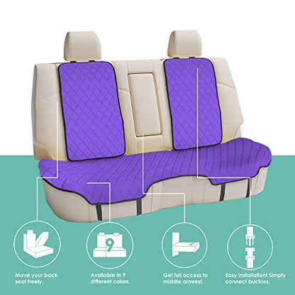 FH Group Car Seat Cover Cushion - Cars Trucks SUV, Neosupreme Car Seat Cushions, Waterproof Car Seat Cover Cushion, Universal Fit Car Seat Protector Rear Set Purple - color: Purple, style: Rear Bench
