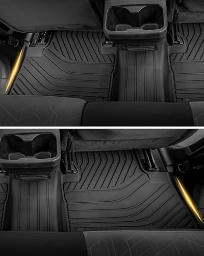3W Floor Mats Fit Toyota Tacoma 2016-2023 (Only for Double Cab and Automatic), TPE All Weather Custom Fit Floor Liner for Toyota Tacoma SR/SR5/TRD/Limited/Trail Accessories Car Liners, Black - size: 6. Tacoma|16-23|Floor Mats