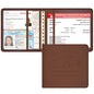Car Insurance and Registration Holder, 5.5 x 5 Inch PU Leather Vehicle Glove Box Organizer Wallet Case for Insurance Card, Driver License, Paperwork - Brown - color: Brown