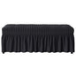 FORCHEER Dining Bench Cover with Skirt Stretch Seersucker Black 47in Piano Bench Slipcover Bench Seat Cover for Dining Room, Bedroom, Washable(Seersucker-Black) - color: Seersucker-black