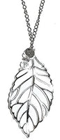 Rear View Mirror Car Charm Ornament, Sun Catcher, Hanging Pendent, Stainless Steel Chain. Comes in a Gift Bag (Leaf) - size: Leaf