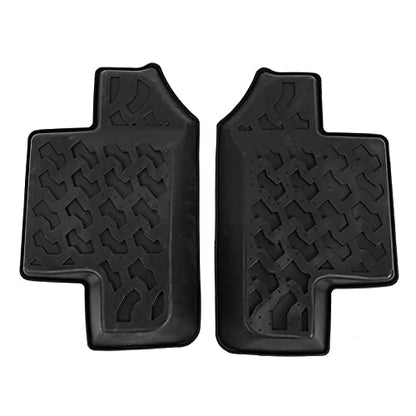Car Floor Mat Black Rubber Pair Rear Floor Mat Non Slip Rubber Door Foot Pad Fits for for Jk 2 Doors 2007 2017