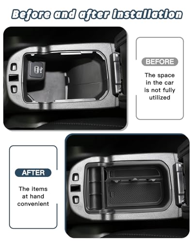 Ruiya 2017-2021 Compass Center Console Organizer for Jeep Compass Accessories ABS Material Armrest Console Glove Tray Compatible with 2017 2018 2019 2020 2021 Jeep Compass - color: 2017-2021 Jeep Compass