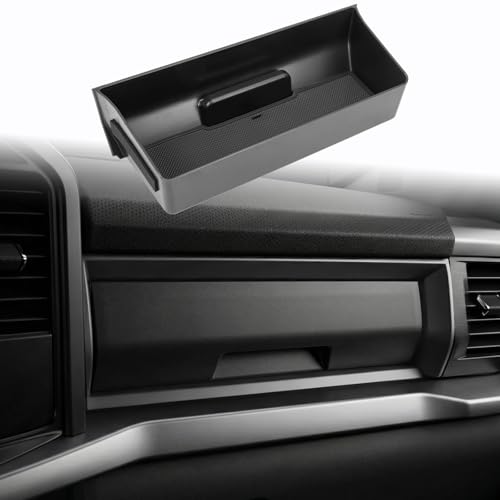 Glove Box Organizer Compatible with 2022-2026 Ford F150 STX XL/2023-2025 Lightning Pro/2025 Lightning XLT Passenger Side Glove Box Insert Storage Tray Interior Accessories