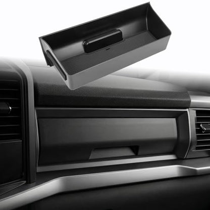 Glove Box Organizer Compatible with 2022-2026 Ford F150 STX XL/2023-2025 Lightning Pro/2025 Lightning XLT Passenger Side Glove Box Insert Storage Tray Interior Accessories