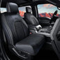 Coverado RAM 1500 Seat Covers, Waterproof Faux Leather Car Seat Covers Fit for 2009-2018 Dodge RAM 1500 2500 3500 Trucks Seat Covers, Flat Front/Black - color: Black, size: Flat Front&No Rear