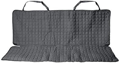 Elegant Comfort Quilted Design%100 Waterproof Premium Quality Bench Car Seat Protector Cover (Entire Rear Seat) for Pets - Ties to Stop Slipping Off THE Bench, Gray - color: Gray